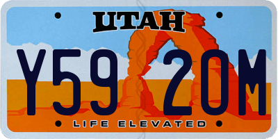 UT license plate Y592OM