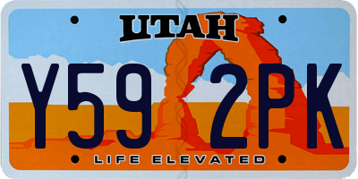 UT license plate Y592PK