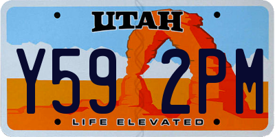 UT license plate Y592PM