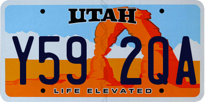 UT license plate Y592QA