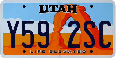 UT license plate Y592SC