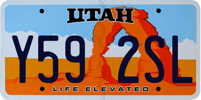 UT license plate Y592SL