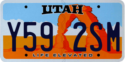 UT license plate Y592SM
