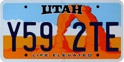 UT license plate Y592TE