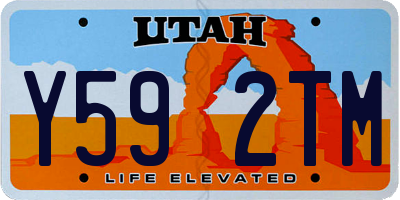 UT license plate Y592TM