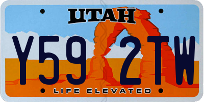 UT license plate Y592TW