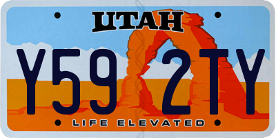 UT license plate Y592TY
