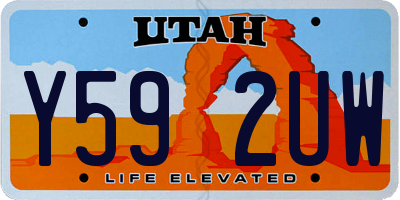 UT license plate Y592UW