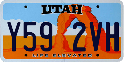 UT license plate Y592VH
