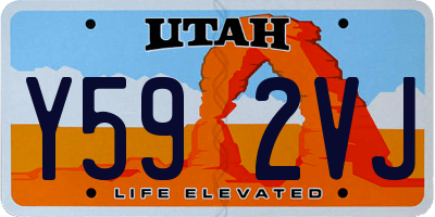 UT license plate Y592VJ