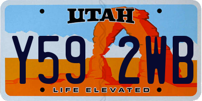 UT license plate Y592WB