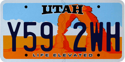 UT license plate Y592WH