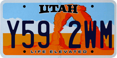 UT license plate Y592WM