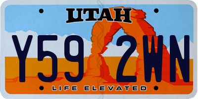 UT license plate Y592WN