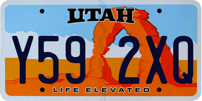 UT license plate Y592XQ