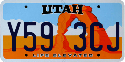 UT license plate Y593CJ