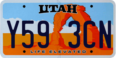 UT license plate Y593CN