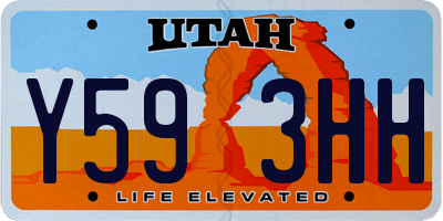 UT license plate Y593HH