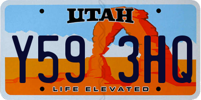 UT license plate Y593HQ