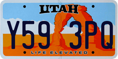 UT license plate Y593PQ