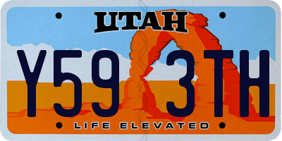 UT license plate Y593TH