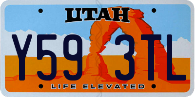 UT license plate Y593TL