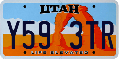 UT license plate Y593TR