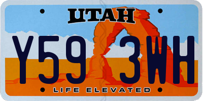 UT license plate Y593WH