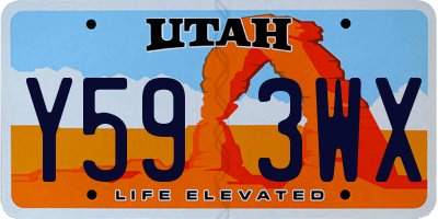 UT license plate Y593WX