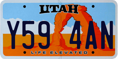 UT license plate Y594AN