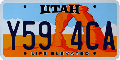 UT license plate Y594CA