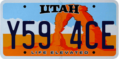UT license plate Y594CE