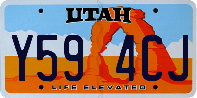 UT license plate Y594CJ