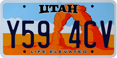 UT license plate Y594CV
