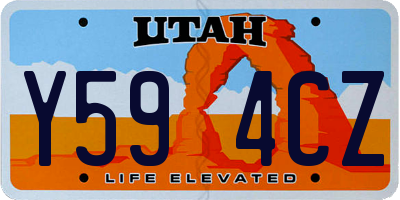UT license plate Y594CZ