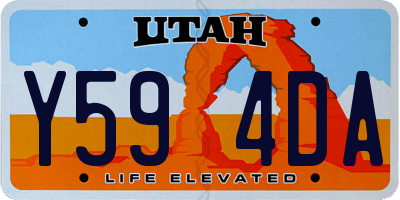 UT license plate Y594DA