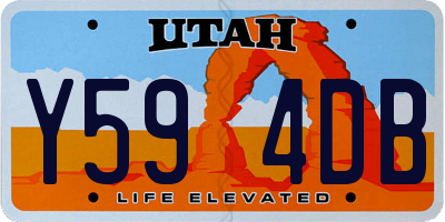 UT license plate Y594DB