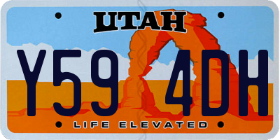 UT license plate Y594DH