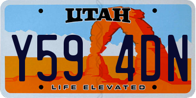 UT license plate Y594DN
