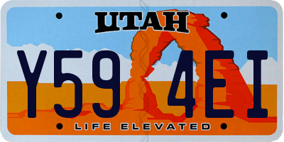 UT license plate Y594EI