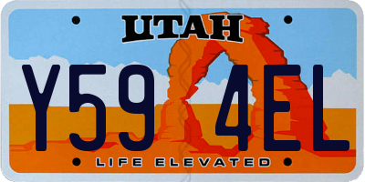 UT license plate Y594EL