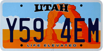 UT license plate Y594EM