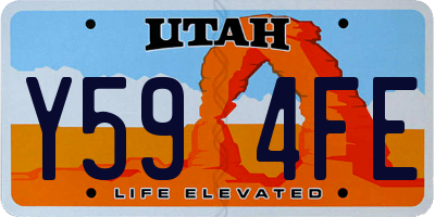 UT license plate Y594FE