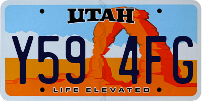 UT license plate Y594FG