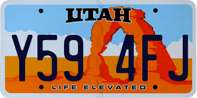 UT license plate Y594FJ