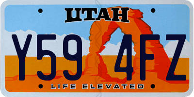 UT license plate Y594FZ