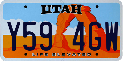 UT license plate Y594GW