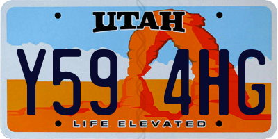 UT license plate Y594HG