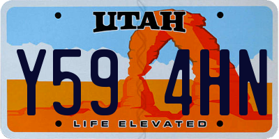 UT license plate Y594HN