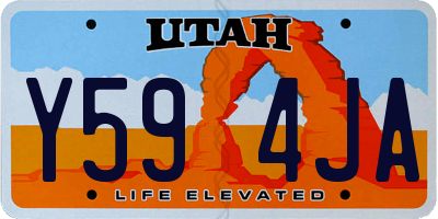 UT license plate Y594JA